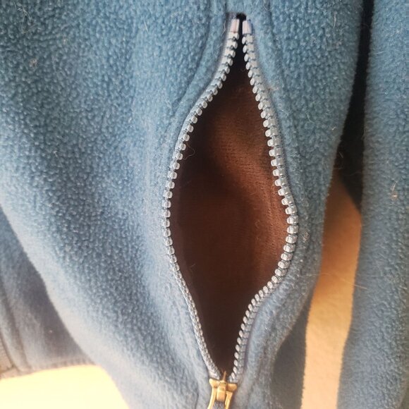 LL Bean Womens Fleece Jacket Size Small Blue Full Zip Pockets - Picture 3 of 5